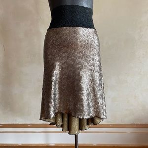 Brushed Sequin Asymmetrical Skirt - Lux Handmade